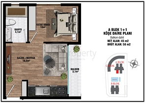 Investitionsprojekt im Wohnbezirk Altyntasch - Antalya 
