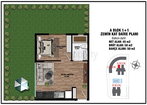 Investitionsprojekt im Wohnbezirk Altyntasch - Antalya 