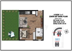 Investitionsprojekt im Wohnbezirk Altyntasch - Antalya 