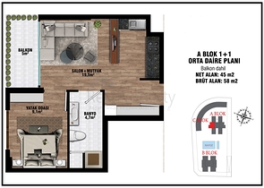 Investitionsprojekt im Wohnbezirk Altyntasch - Antalya 