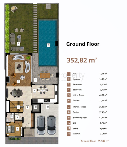 5+1-Villa in der exklusiven Gegend von Doshemealty - Antalya 
