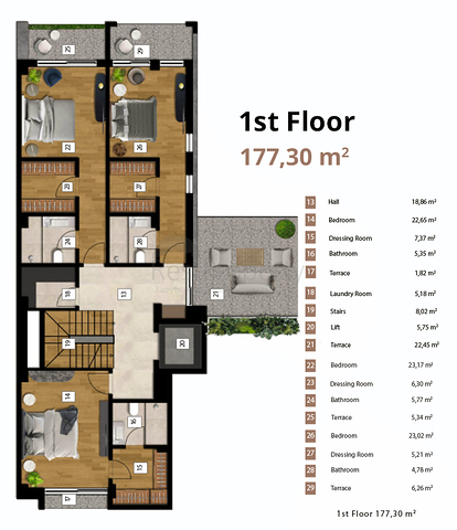 5+1-Villa in der exklusiven Gegend von Doshemealty - Antalya 