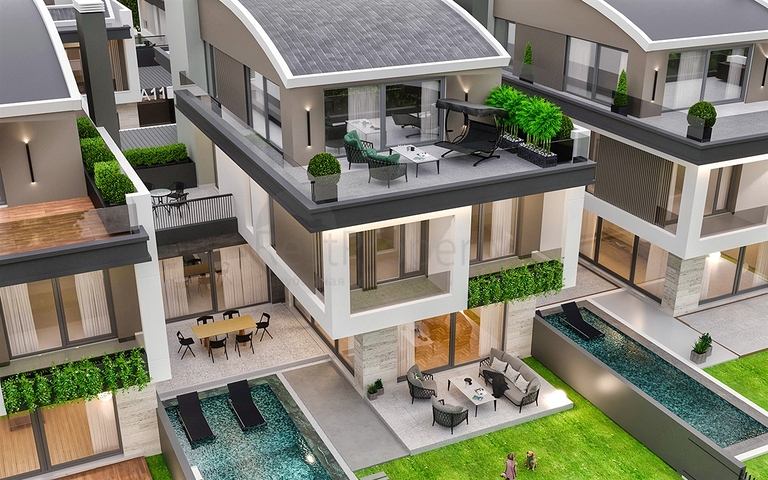 5+1-Villa in der exklusiven Gegend von Doshemealty - Antalya 