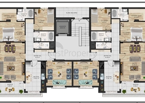 3+1-Apartments im Stadtteil Kepez - Antalya 