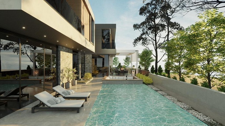 Neue 5+1 Luxusvilla im Stadtteil Doshemealty - Antalya