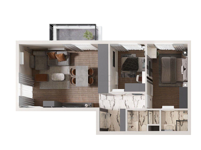 2+1-Apartments im Wohnbezirk Altyntasch - Antalya 