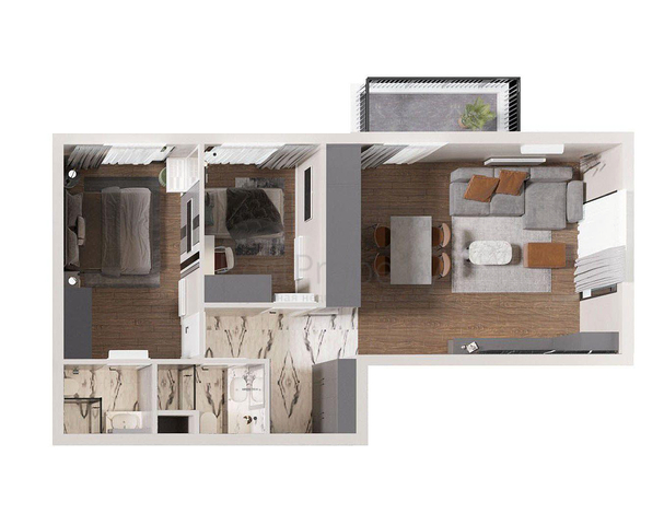 2+1-Apartments im Wohnbezirk Altyntasch - Antalya 