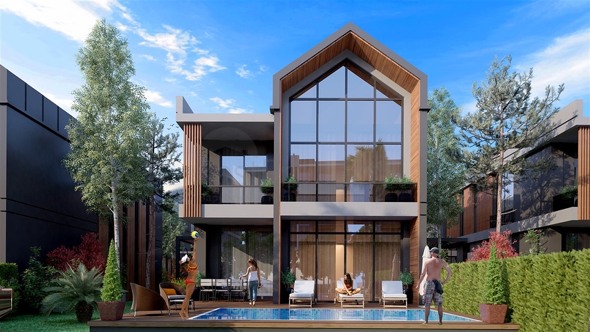 Komplex von 4+1-Villen im Stadtteil Deszemealty - Antalya