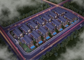 Komplex von 4+1-Villen im Stadtteil Deszemealty - Antalya