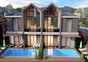 Komplex von 4+1-Villen im Stadtteil Deszemealty - Antalya