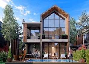 Komplex von 4+1-Villen im Stadtteil Deszemealty - Antalya