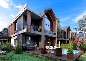 Komplex von 4+1-Villen im Stadtteil Deszemealty - Antalya