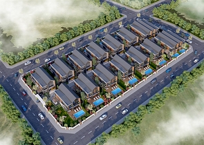 Komplex von 4+1-Villen im Stadtteil Deszemealty - Antalya