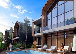 Komplex von 4+1-Villen im Stadtteil Deszemealty - Antalya