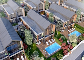 Komplex von 4+1-Villen im Stadtteil Deszemealty - Antalya