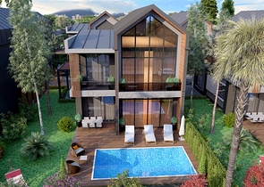 Komplex von 4+1-Villen im Stadtteil Deszemealty - Antalya