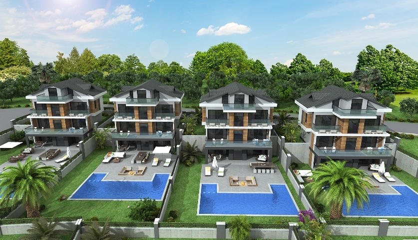 4+1-Villa in einer günstig gelegenen Gegend von Fethiye