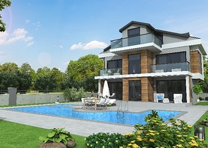 4+1-Villa in einer günstig gelegenen Gegend von Fethiye