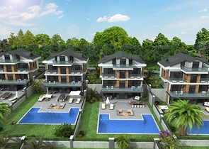 4+1-Villa in einer günstig gelegenen Gegend von Fethiye