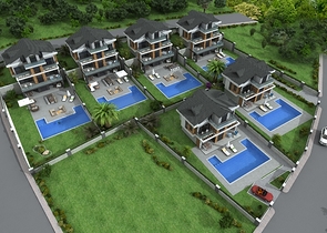 4+1-Villa in einer günstig gelegenen Gegend von Fethiye