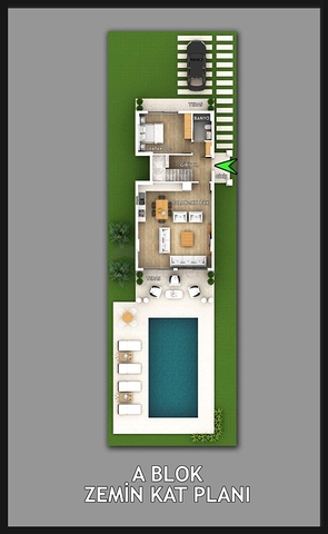 Villa mit 5+1 Grundriss in Fethiye 