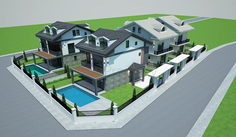 Villa mit 5+1 Grundriss in Fethiye 