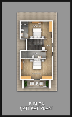 Villa mit 5+1 Grundriss in Fethiye 