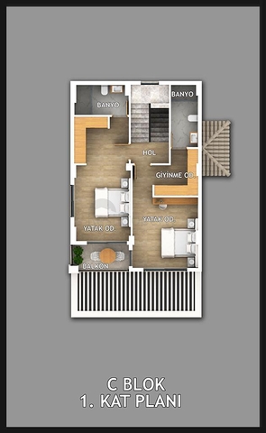 Villa mit 5+1 Grundriss in Fethiye 