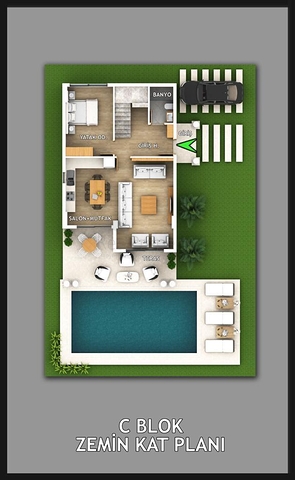 Villa mit 5+1 Grundriss in Fethiye 