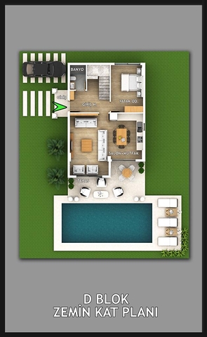 Villa mit 5+1 Grundriss in Fethiye 