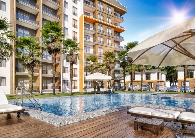 2+1-Apartments im Wohnbezirk Altyntasch - Antalya 
