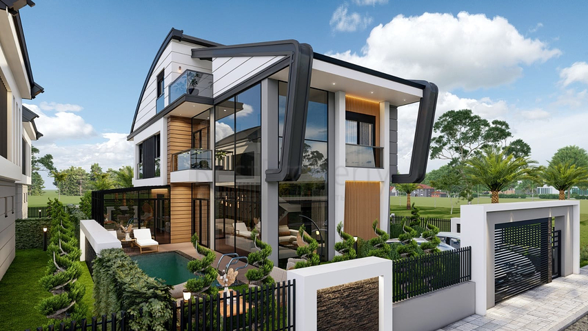 4+2- und 6+2-Villen in der Region Doshemealty - Antalya 