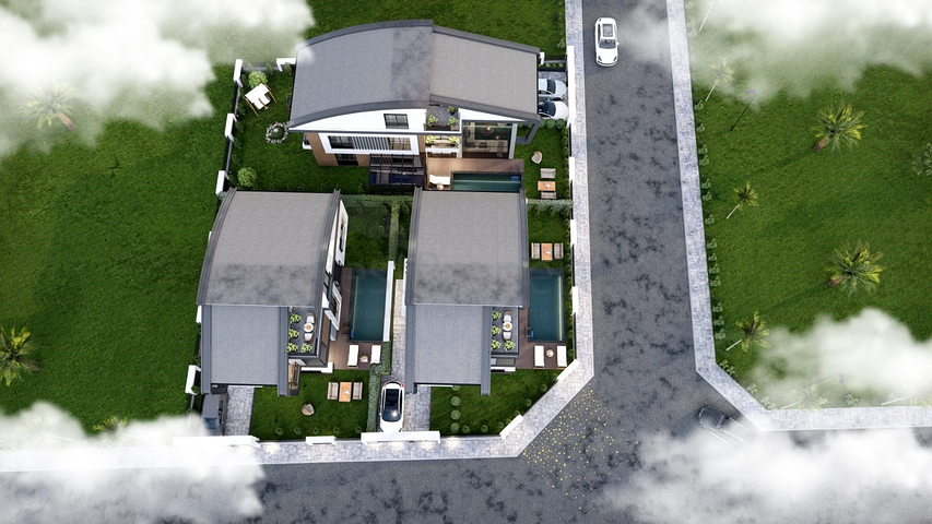 4+2- und 6+2-Villen in der Region Doshemealty - Antalya 