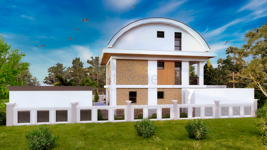 Villa mit 4+1 Grundriss, 800 m vom Meer entfernt in Belek 