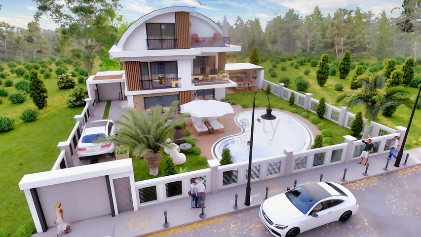 Villa mit 4+1 Grundriss, 800 m vom Meer entfernt in Belek 