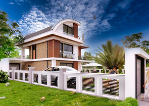 Villa mit 4+1 Grundriss, 800 m vom Meer entfernt in Belek 