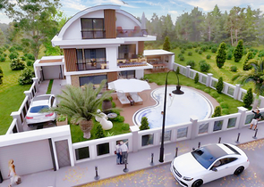 Villa mit 4+1 Grundriss, 800 m vom Meer entfernt in Belek 