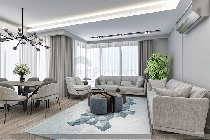 2+1 , 4+1 und 5+1 Wohnungen im Zentrum von Antalya 