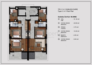 2+1 , 4+1 und 5+1 Wohnungen im Zentrum von Antalya 