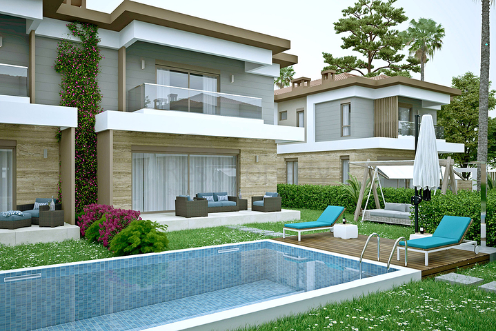 Villen in der prestigeträchtigen Gegend von Doshemealty - Antalya 