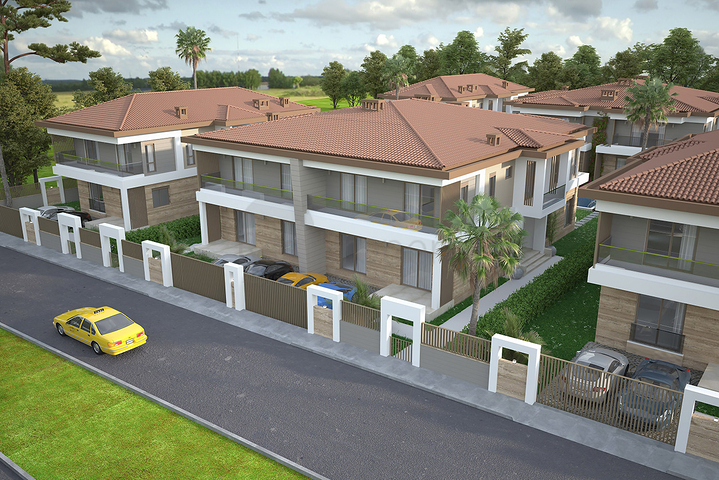 Villen in der prestigeträchtigen Gegend von Doshemealty - Antalya 