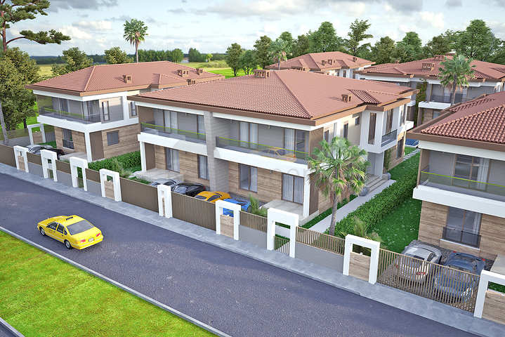 Villen in der prestigeträchtigen Gegend von Doshemealty - Antalya 