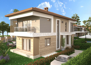 Villen in der prestigeträchtigen Gegend von Doshemealty - Antalya 