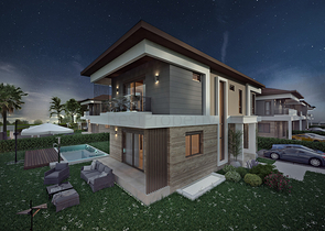 Villen in der prestigeträchtigen Gegend von Doshemealty - Antalya 