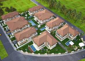 Villen in der prestigeträchtigen Gegend von Doshemealty - Antalya 