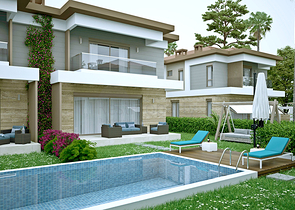 Villen in der prestigeträchtigen Gegend von Doshemealty - Antalya 