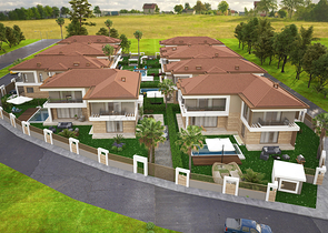 Villen in der prestigeträchtigen Gegend von Doshemealty - Antalya 