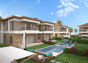 Villen in der prestigeträchtigen Gegend von Doshemealty - Antalya 