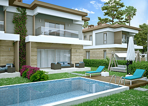 Villen in der prestigeträchtigen Gegend von Doshemealty - Antalya 