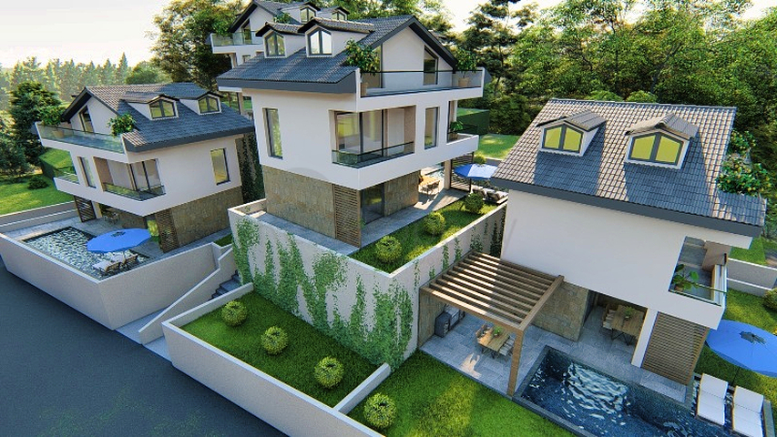 4+1-Villa im Bau im Stadtteil Fethiye 